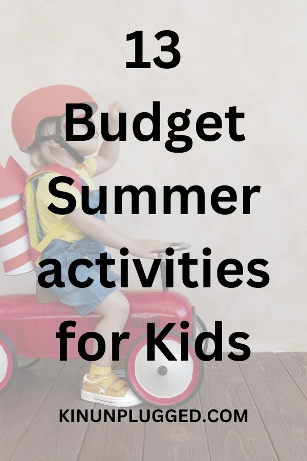  indoor Summer activities for kids