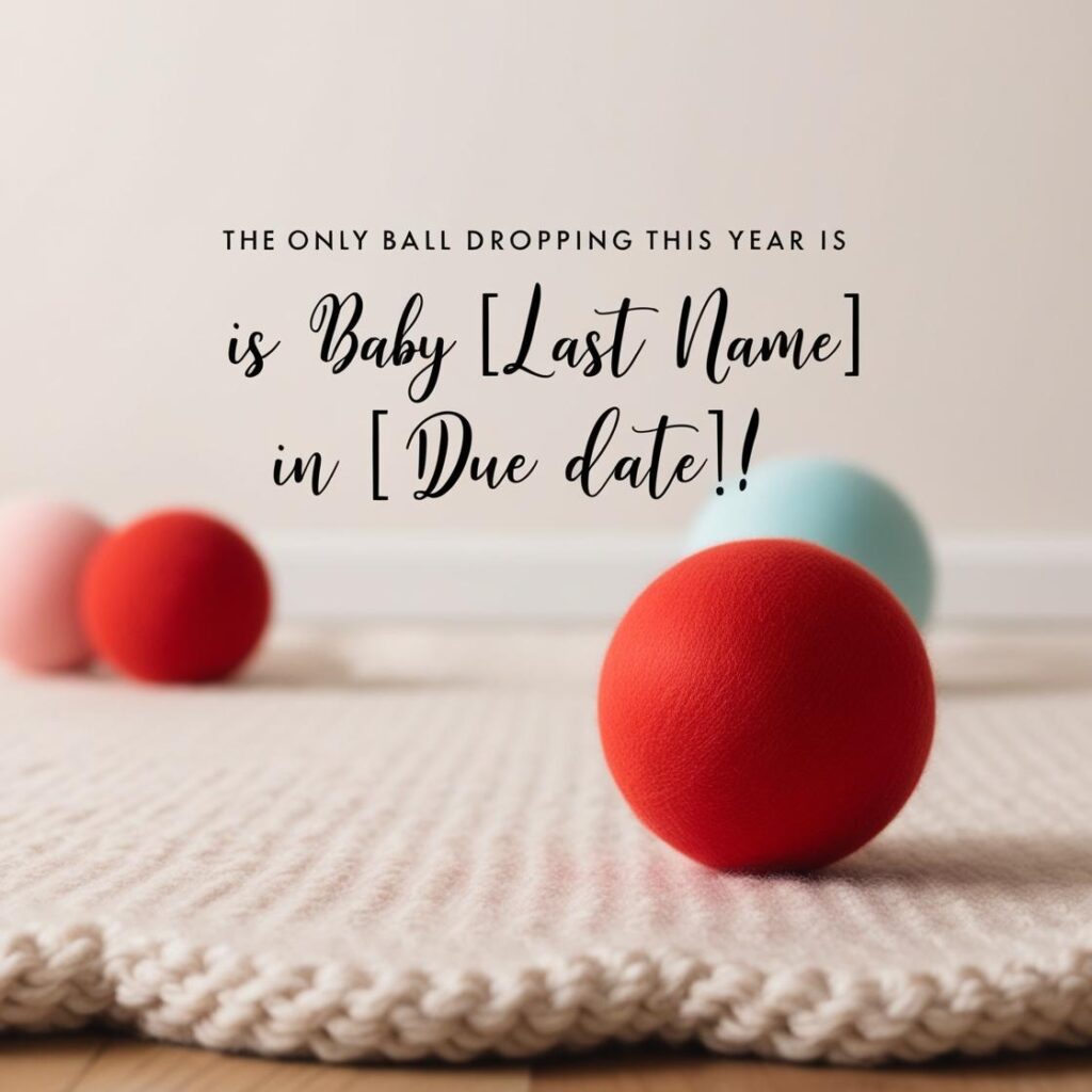 Creative New Years baby announcement Ideas