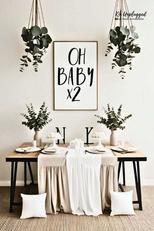 Twins baby shower themes