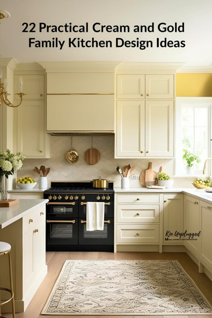 GOLD AND CREA KITCHEN DESIGN IDEAS