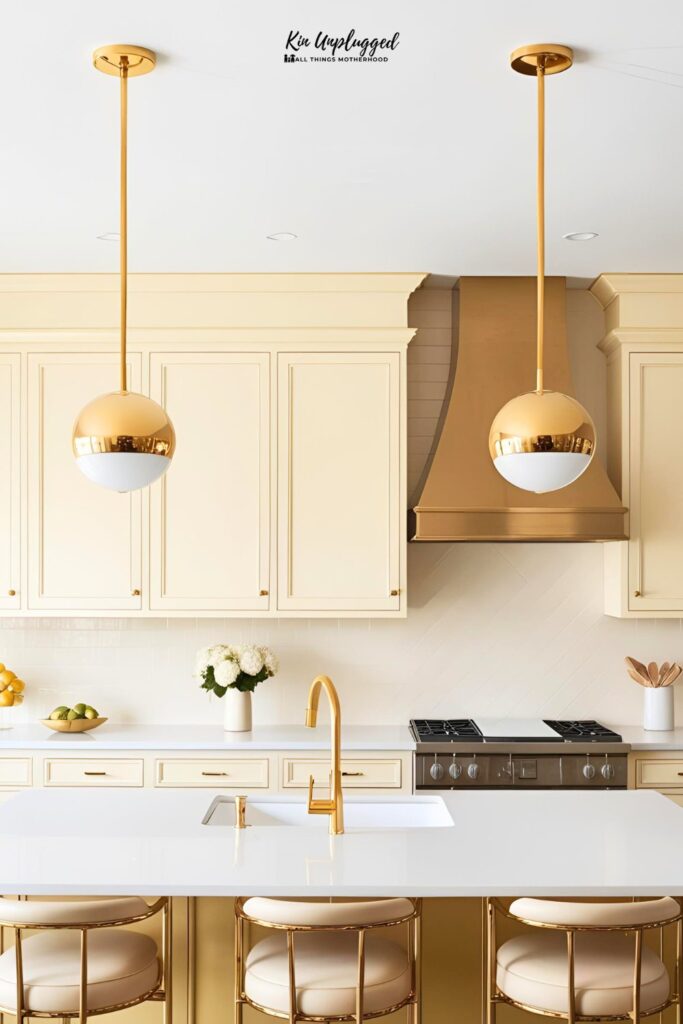 CREAM AND GOLD KITCHEN DECOR