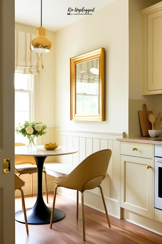 CREAM AND GOLD KITCHEN DESIGNS