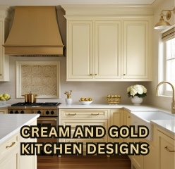 CREAM AND GOLD KITCHEN DESIGN IDEAS