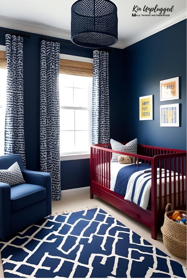 Navy blue toddler bedroom ideas