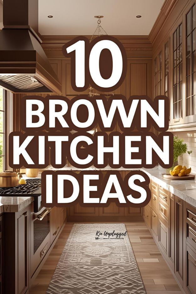 BROWN CABINET KITCHEN IDEAS