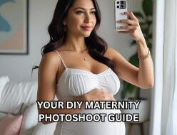 Indoor maternity photoshoot ideas at home