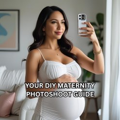 Indoor maternity photoshoot ideas at home
