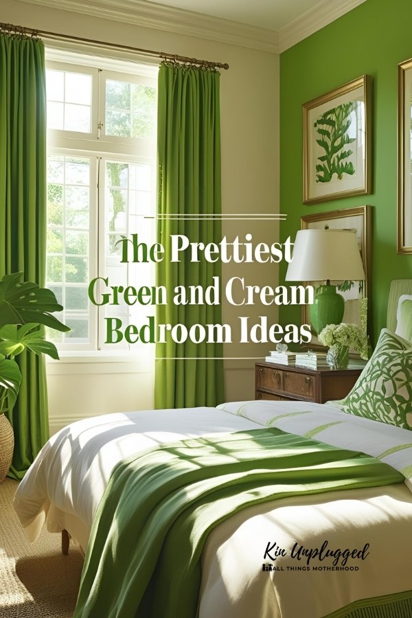 green and cream bedroom ideas