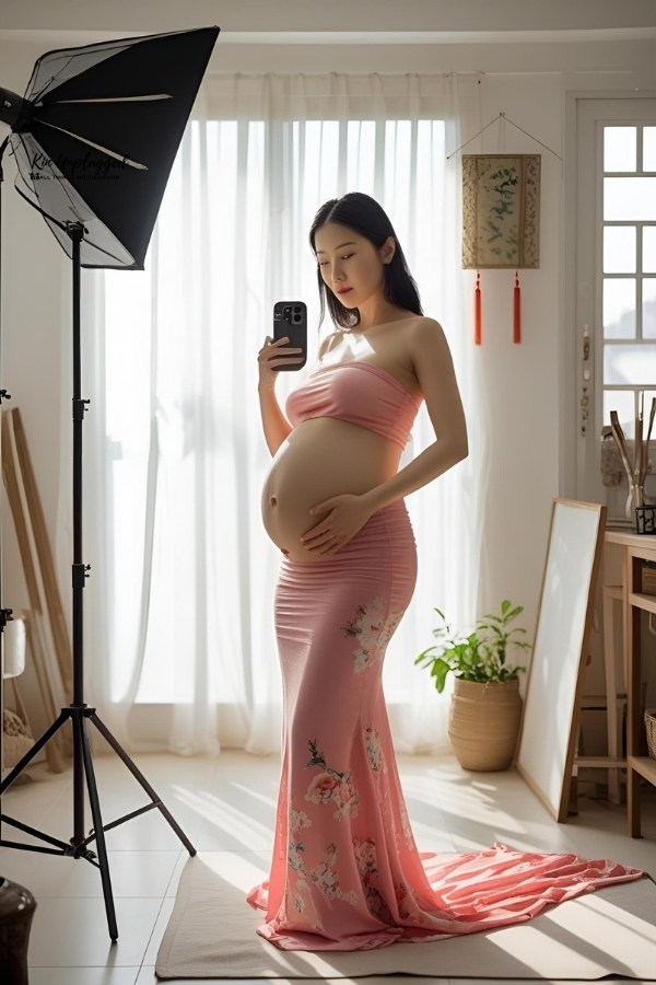 Pregnancy photoshoot ideas at home