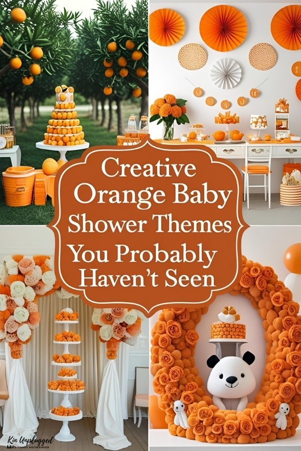 orange baby shower theme