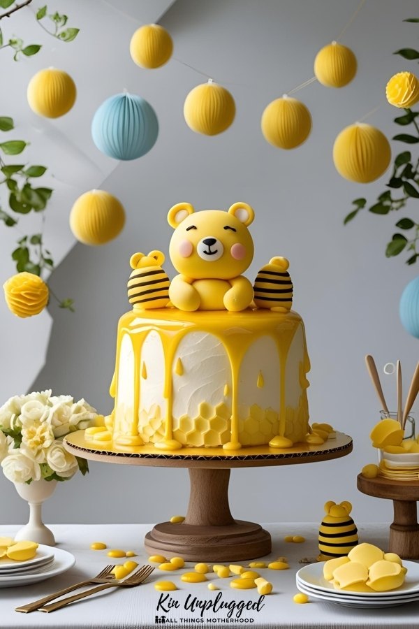 winnie the pooh baby shower cake