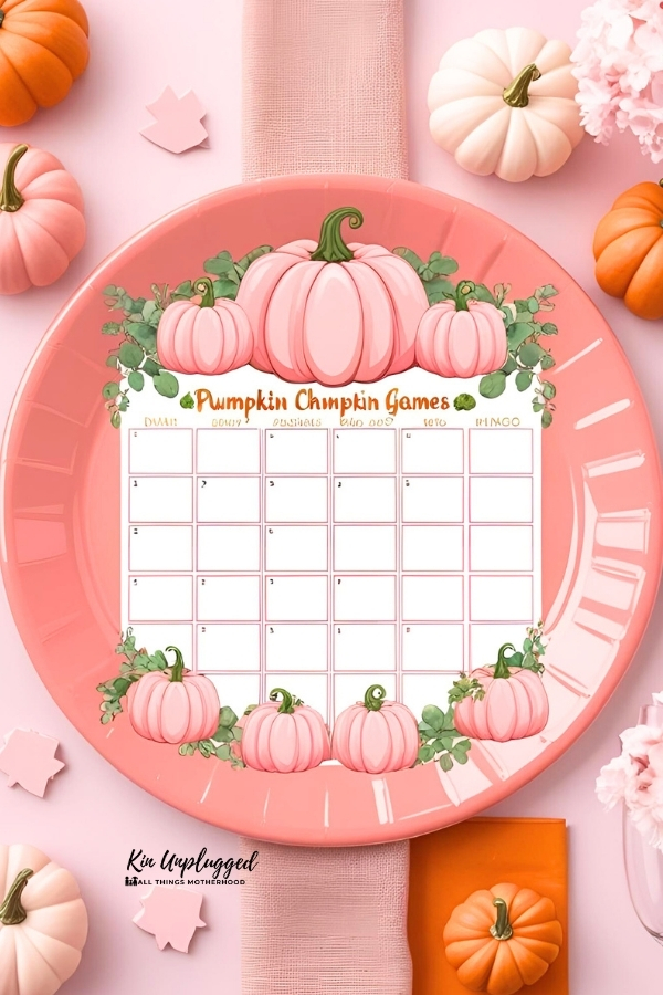 Simple pink pumpkin baby shower ideas
