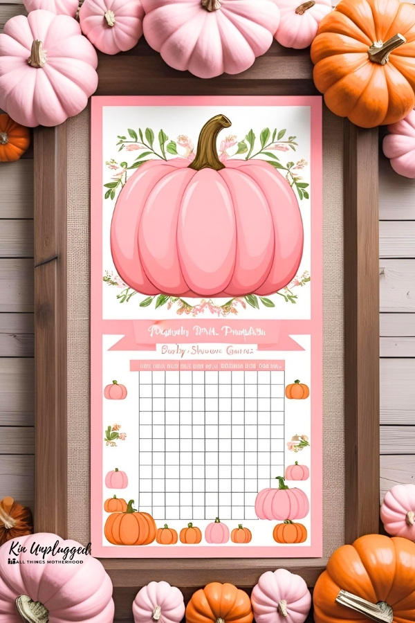 Pink pumpkin baby shower ideas