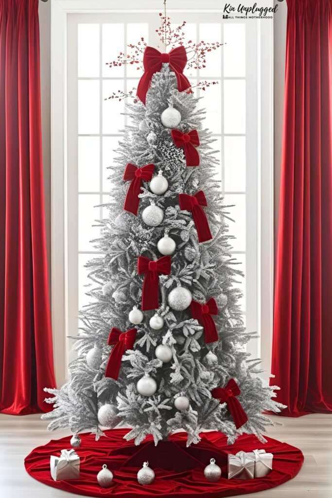 white christmas tree decorations