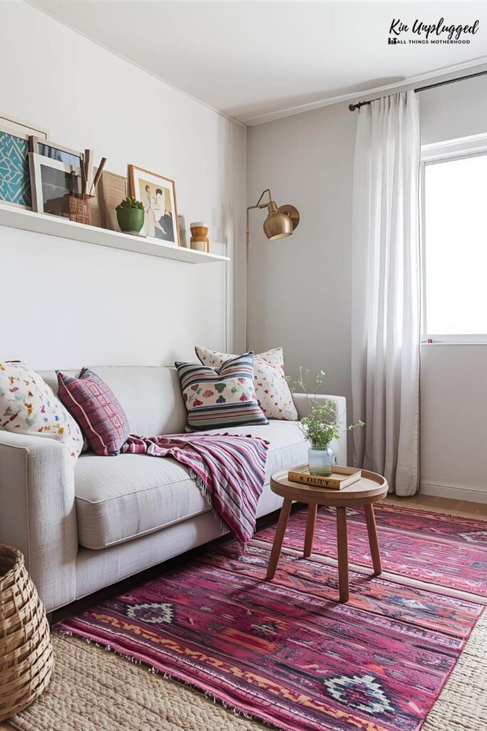 Afrohemian decor living room