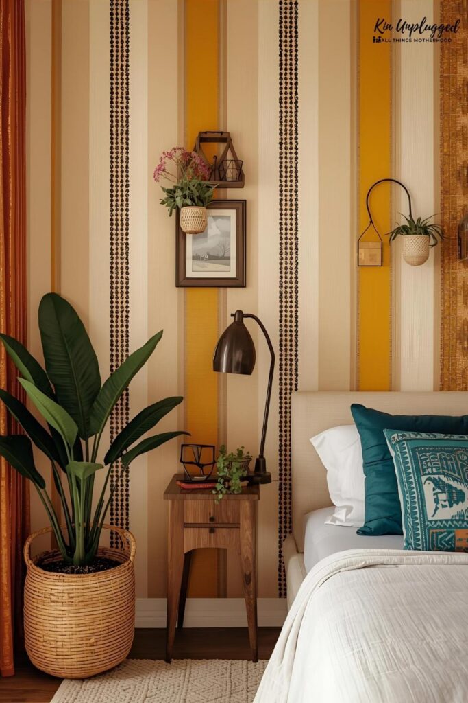 Afrohemian decor living room