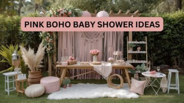 pink boho baby shower ideas