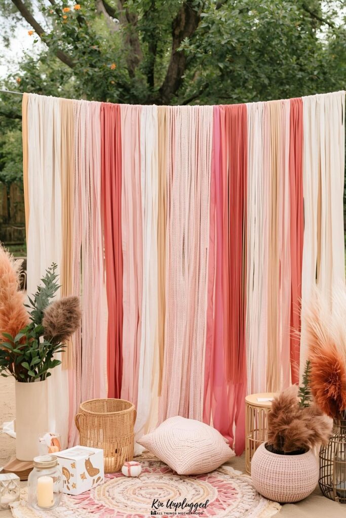 pink baby shower decorations