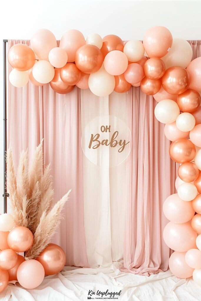 pink baby shower decorations
