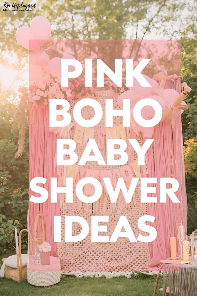 pink boho baby shower ideas