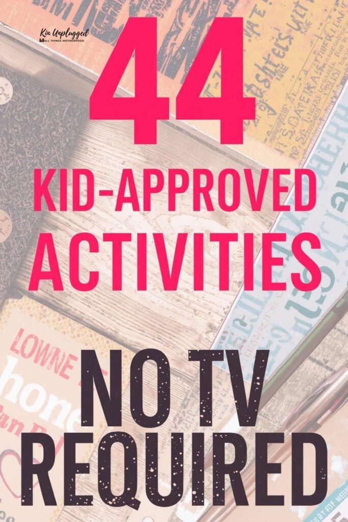 Independent play activities instead of tv for kids