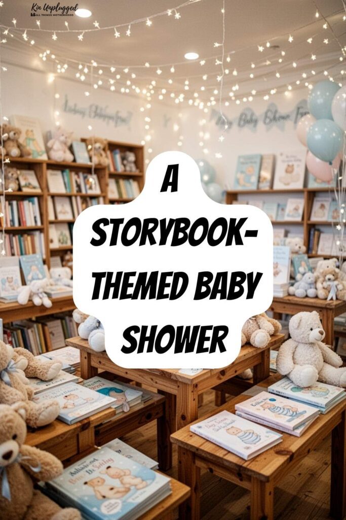 little bookshop baby shower decorations