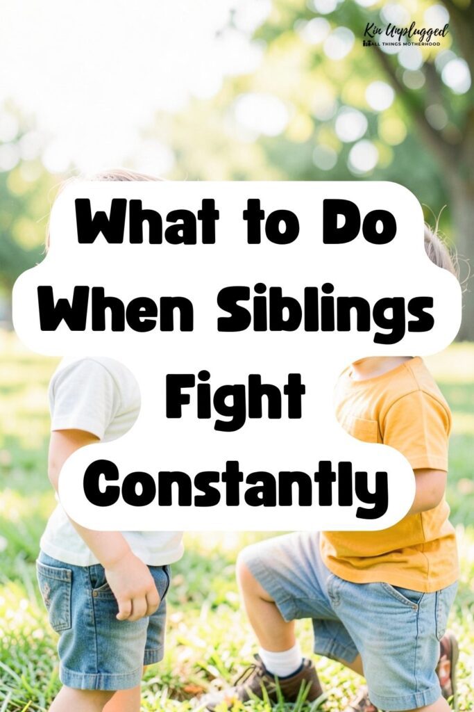 Sibling activities to stop the fighting