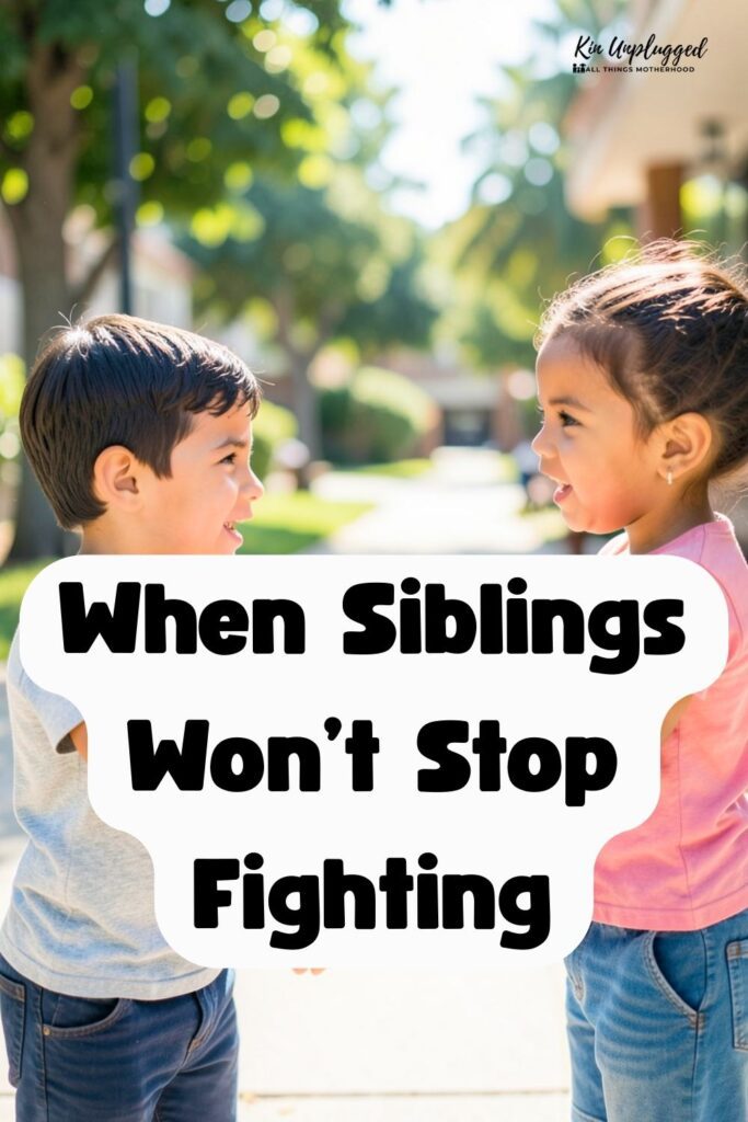 Sibling activities to stop the fighting