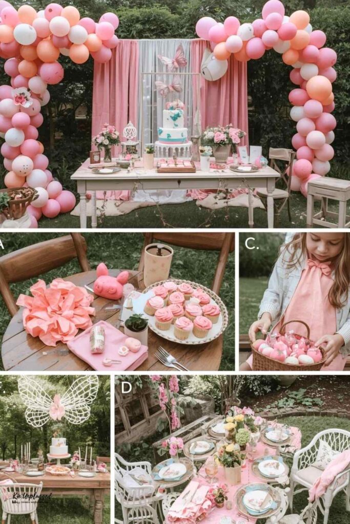 butterfly themed little girl’s birthday party