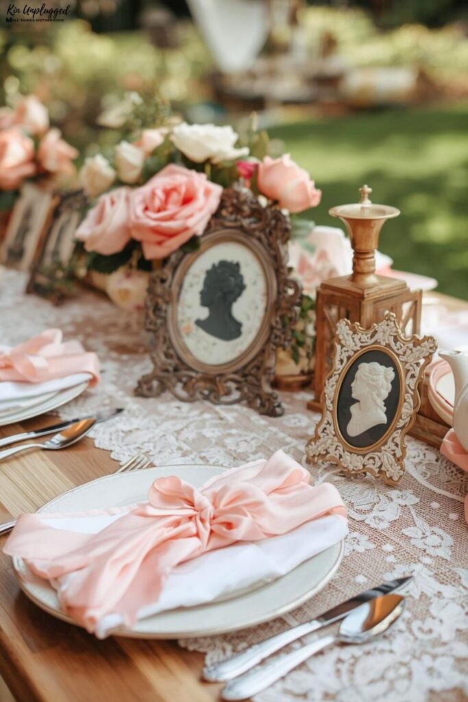 Bridgerton tea party baby shower theme