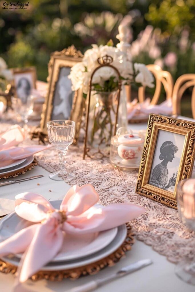 Bridgerton tea party baby shower theme