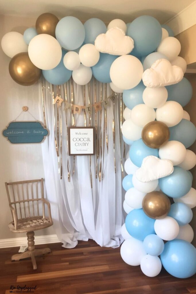 baby shower cloud balloons
