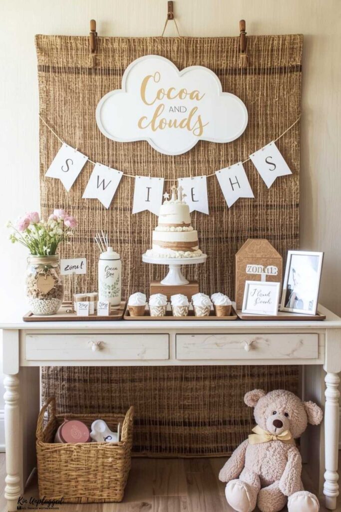 cocoa and clouds baby shower