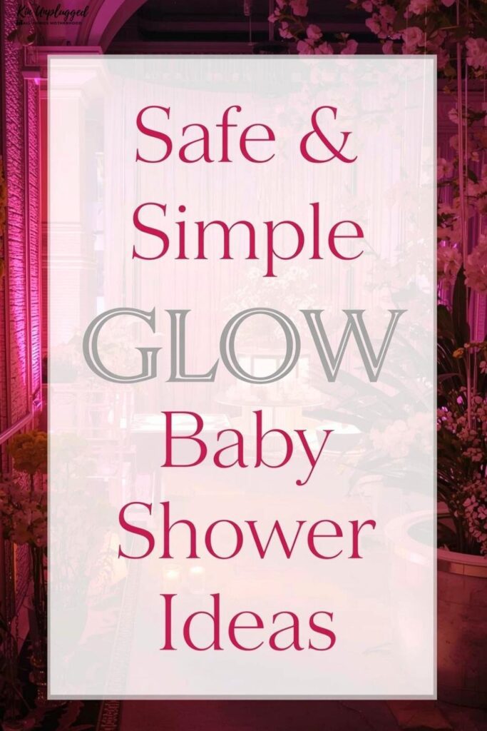 DIY neon glow baby shower