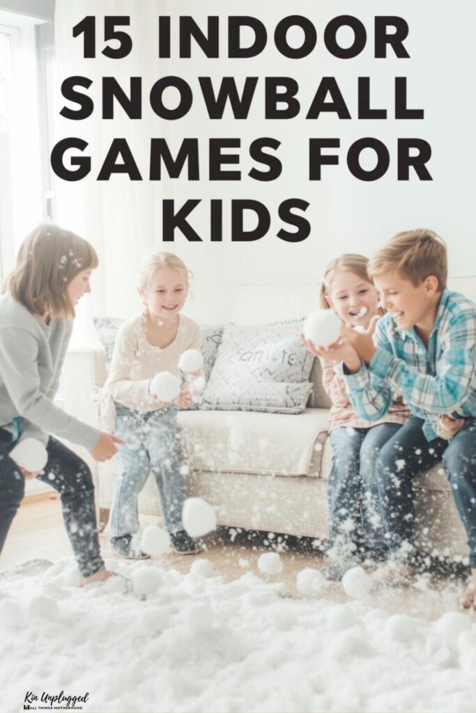 indoor snowball activities with fake snow for toddlers