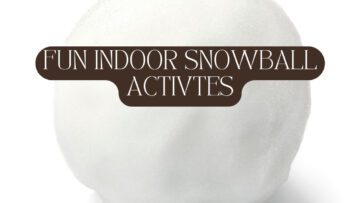 indoor snowball activities with fake snow