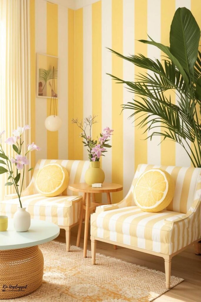 Lemon sorbet lounge baby shower ideas