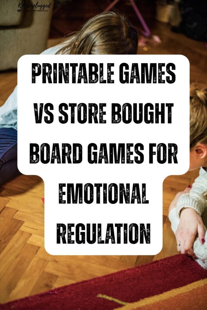 Printable Games vs Store Bought Board Games for Emotional Regulation