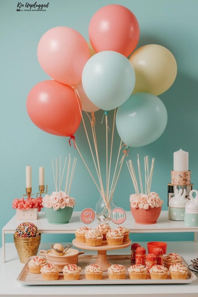 pastel pop art baby shower