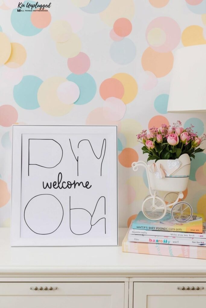pastel pop art baby shower