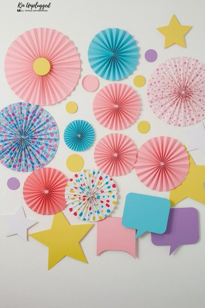pastel baby shower props