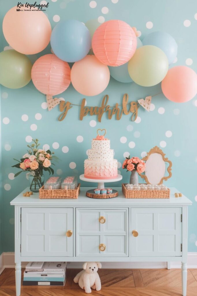 pastel pop art baby shower