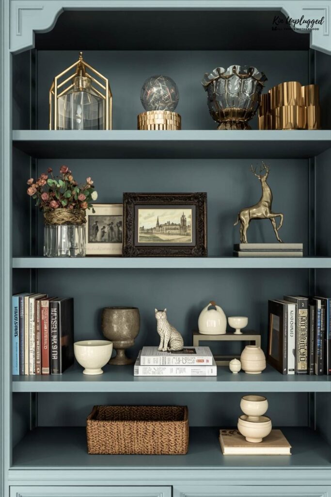 shelf decorating ideas living room