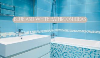 blue and white bathroom ideas with shower