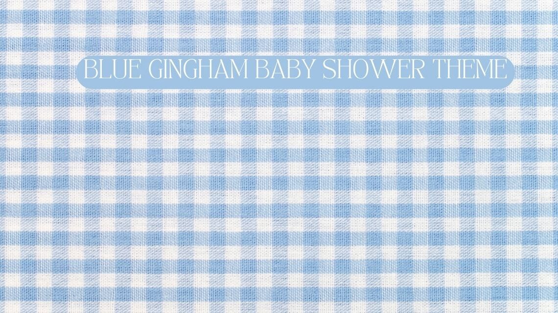 blue gingham baby shower ideas