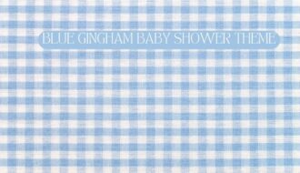 blue gingham baby shower ideas