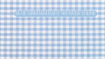 blue gingham baby shower ideas