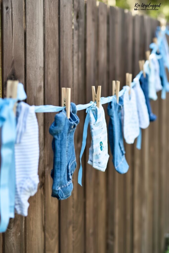 Light blue jean baby shower ideas