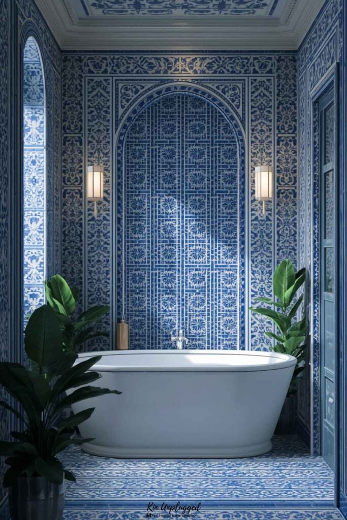 small blue and white bathroom ideas