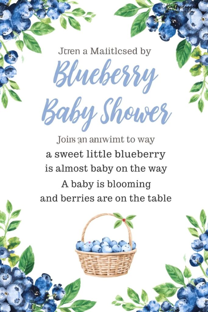 blueberry themed baby shower
